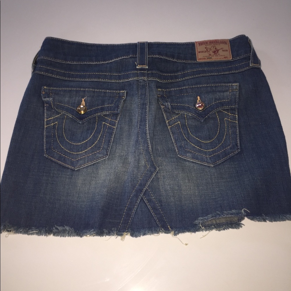 True religion cutoff jean skirt blue 28 Sadie cut